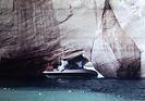 Boat exiting Twilight Arch