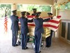 Folding flag from coffin