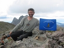 Columbia Point plaque and Alan Silverstein