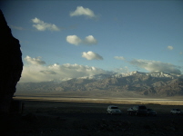 Golden Canyon parking lot sunrise