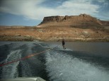 Rita water skiing in Piute