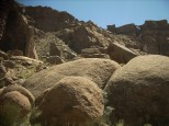 Boulders below homestretch