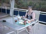 Sunset dinner with Cathie