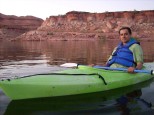 Raj in kayak